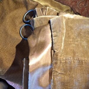 5 Dark Taupe Velet Curtain Panels